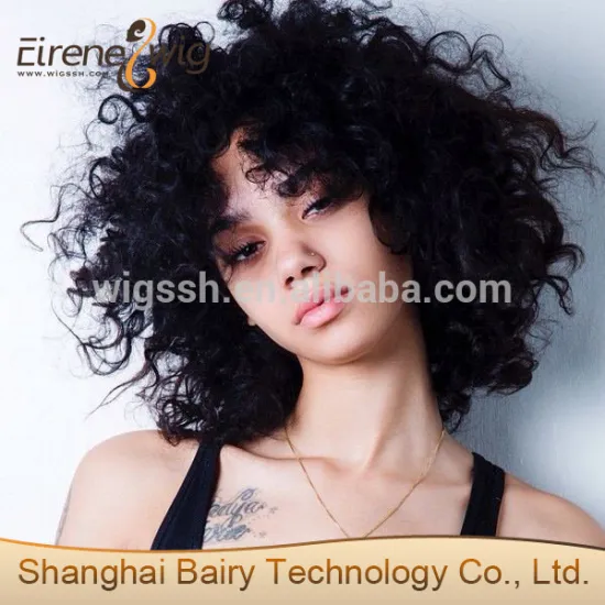 Eirene Factory price wholesle unprocessed cheap short afro kinky lace human hair wigs