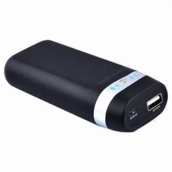 Portable Power Bank with 4,400mAh True Capacity, Shaver Shaped with LED Torch and Candy Colors