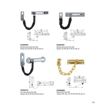 Serrure de sécurité de la chaîne de porte