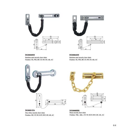 Serrure de sécurité de la chaîne de porte