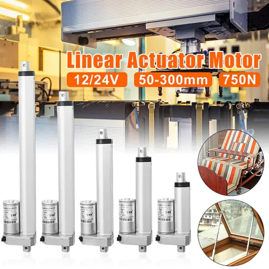 Linear Actuator 30mm/s 12V Electric Window Opener Motor Auto Lift + 2 Bracket