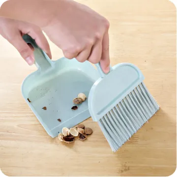 2PCS Set Small 20CM Desktop Sweep Cleaning Brush+Dustpan Plastic Nylon Broom Table Corner Mini Dust Cleaner besom Dustpans sale