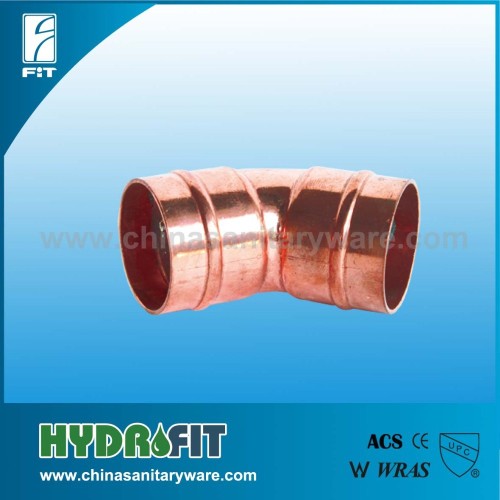 china pipe fitting manufacturer copper 45 elbow solder ring C x C