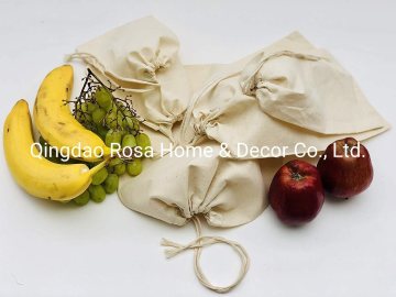 100% Organic Cotton Single Drawstring Premium Organizer Bag