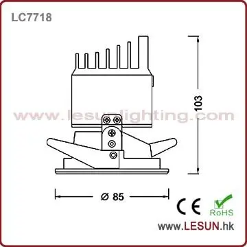 high quality cob led down light 11w sharp light source with CE  LC7718