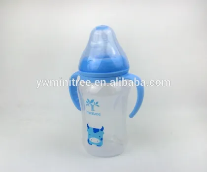 wide neck feeding bottle for baby PP material BPA free nursing bottle arc shape