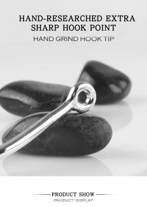 Wholesale BKK 8090-6X-HG Deep Ocean Big Barbed Hooks for Grouper Fishing Jig