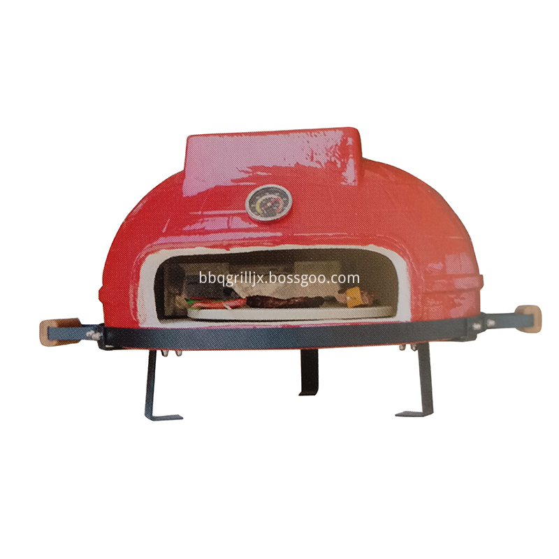 Red Tabletop Ceramic Pizza Oven