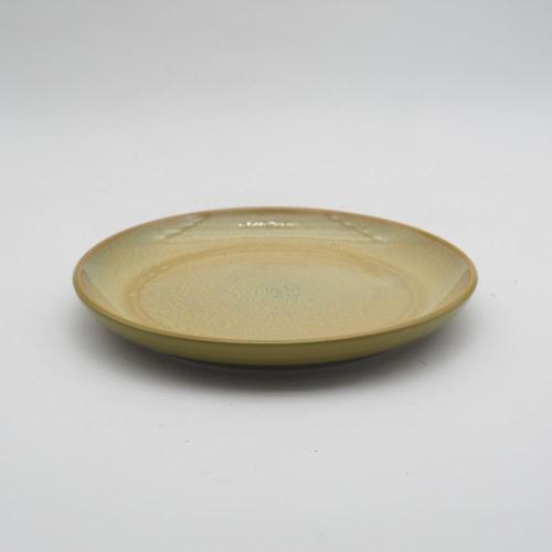 Ensemble de vaisselle de pierre de pierre en céramique de glaçage réactif populaire