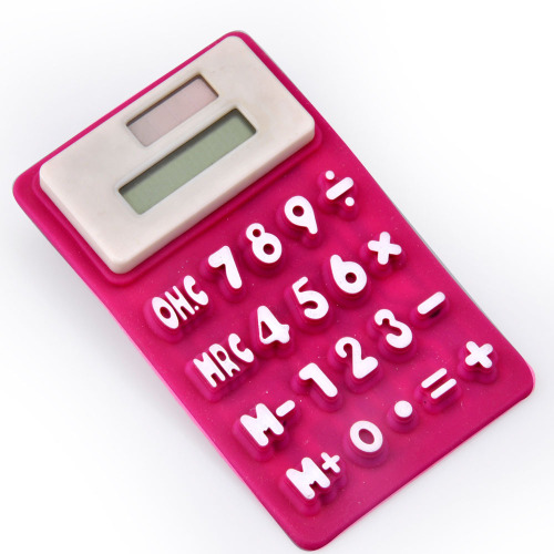 Colorful Flexible Silicone Calculator with Magnet
