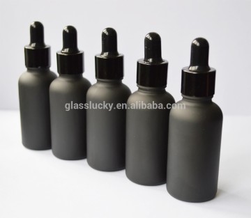 30ml Black Frosted light-proof Glass Dropper Bottle to store Essential Oil