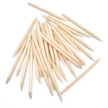 Wooden Double-Ended Manicure Push Stick for Clean Dead Skin Removal