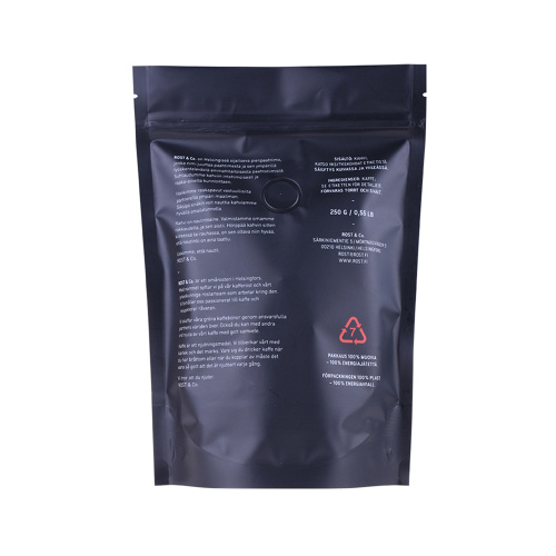 Custom services coffee packaging bag with a bio degassing valve