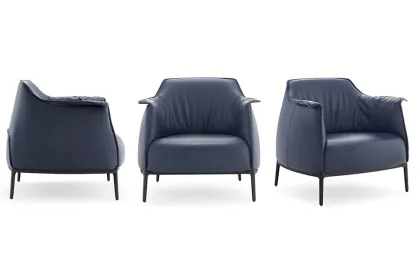 High End Nordic Genuine Leather Recliner Single Sofa