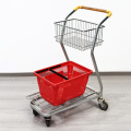 Carrito de compras de frutas de doble capa de supermercado