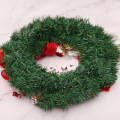 45CM Garland Arrangement Christmas Ornament Bowknot Snowflake Wreath Decorative Wreath Bow Christmas Decoration