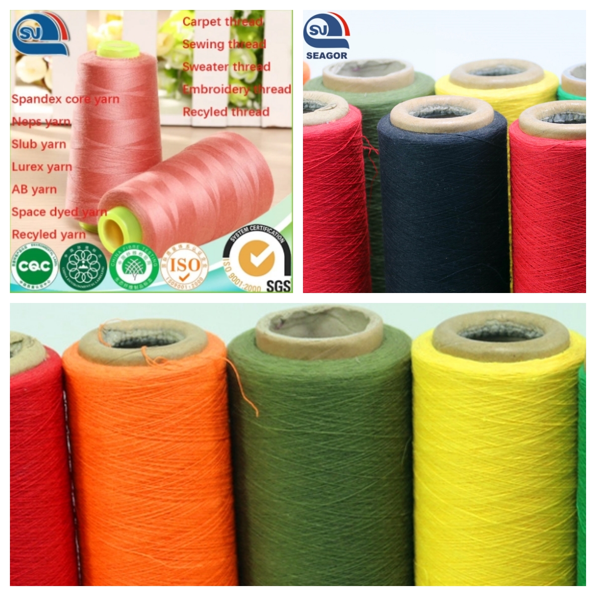 40/2 spun polyester sewing thread raw white