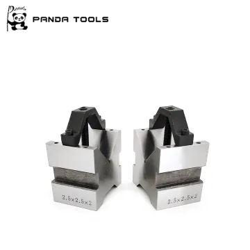 90 Degree Angle Cast Iron V-Block & Clamp Set VB50 VB60 Type B