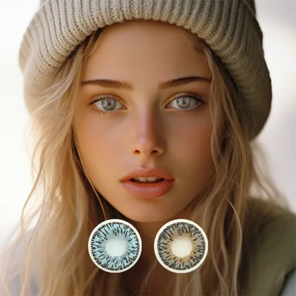 Brand contact lenses popular logo folding myopia