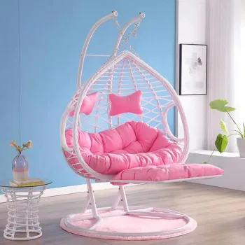 Double Seater Outdoor Hammock Swing Chair - Patio Rattan Wicker Garden Furniture