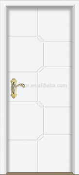 simple design white MDF door solid wooden interior door for room