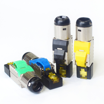 Zinc Alloy Shielded Ethernet Termination Plugs for CAT6, CAT6A, CAT7, CAT8 Connectors - Tool-Free