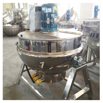 Industrial Stainless Steel Jam Kettle with Steam Jacket and Agitator