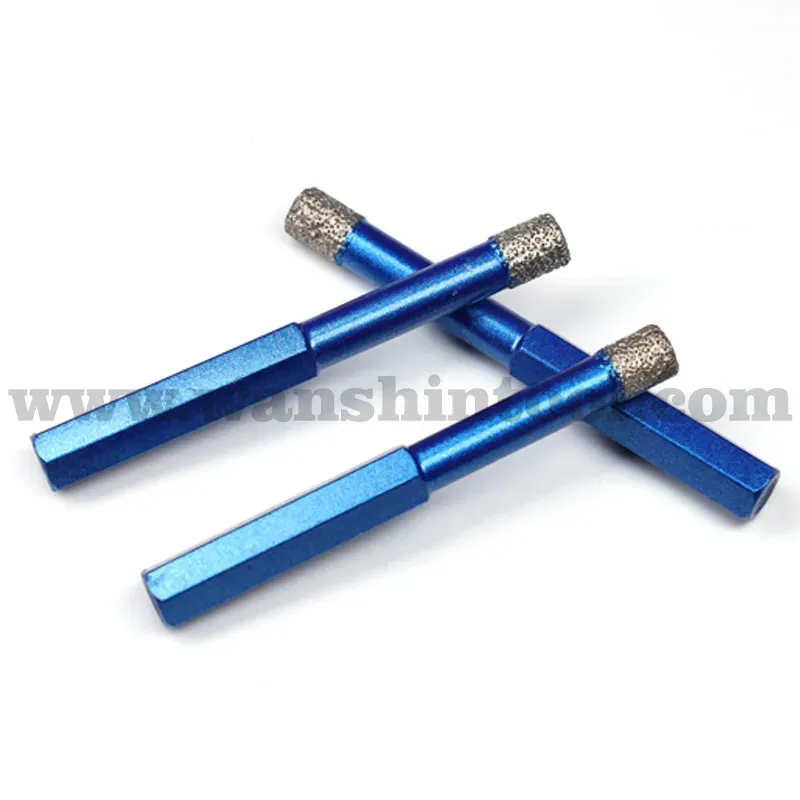 Diamond Hex Shank Vacuum Brazed Dry Tile Cutter Core HSS Drill Bit for Ceramic and Marble