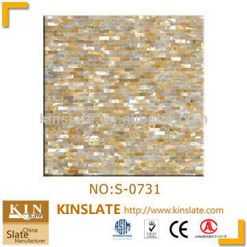modern natural sea shell tile on TV or bathroom