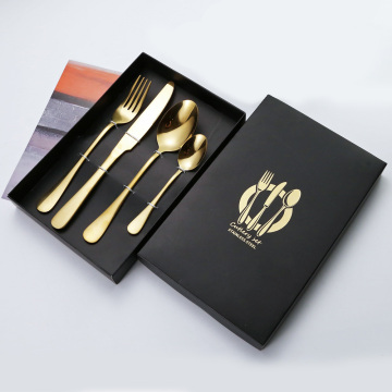 4 PCS Stainless Steel Classical Design Cutlery Set - Euro Style Dinner Spoon, Fork, and Knife