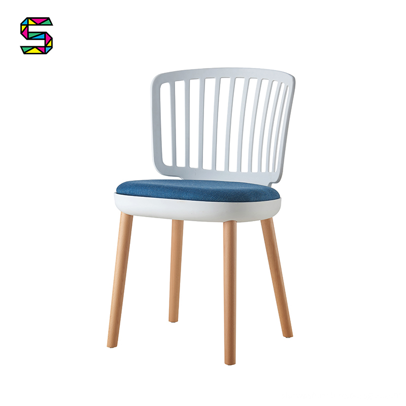 Plastic Slat Back Dining Chair