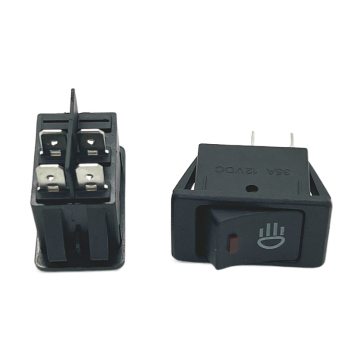 Waterproof Latching Rocker Toggle Switch - Red Yellow Green Blue 4Pin 2Position 12V 35A for Car Auto Fog Lights LED