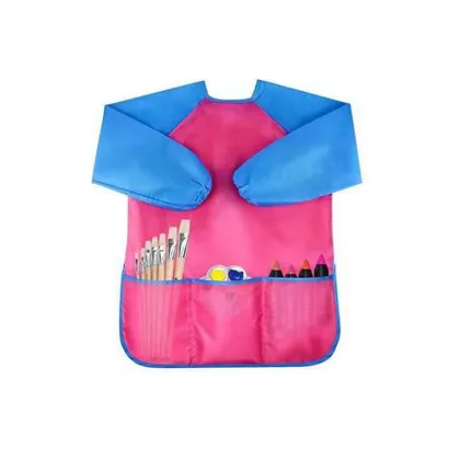 Kids Apron Long Sleeve Waterproof Child Art Apron