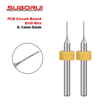 Borui 0.1mm-3mm Tungsten Carbide Micro Drill Bits with 3.175 Shank for PCB