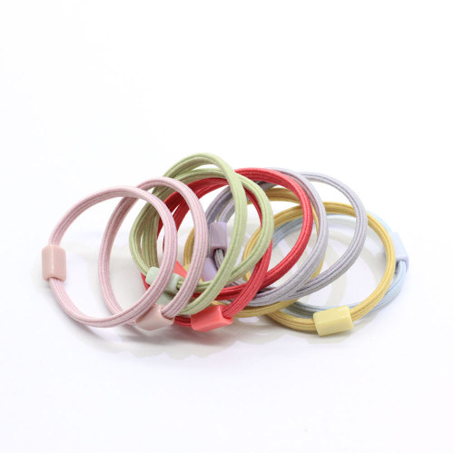 Assorted Candy Color Tiny Baby Girls Hair Ties No Crease Hair Bands Bulk 100Pcs Elastic Rubber Ponytail Holders Headband