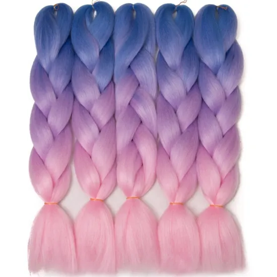 Synthetic hair pre stretched Crochet Hair 24 inch Ombre Braiding Hair for Women extensions Wholesale Cheap Jumbo Braid