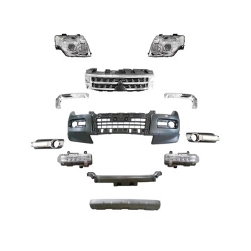 2012-2020 Mitsubishi Pajero Front Bumper Assembly with Grille and Headlights Body Kit
