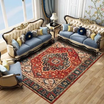 Modern Large Pink Cream Rugs for Living Room Décor