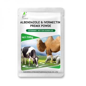 albendazole ivermectin premix powder 50g dewormer สำหรับสัตว์