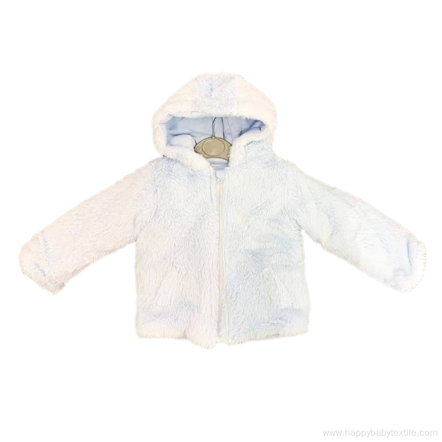 100% polyester baby winter jacket with hood