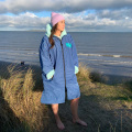 Recycled surfing gear waterproof changing swim parka robe