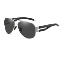 Silver Aviator Mens Fishing Sunglasses For Young Adults