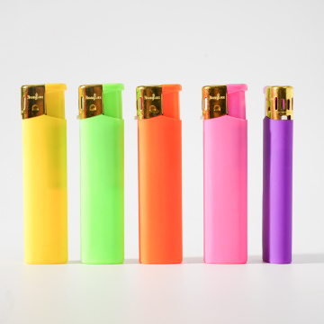 Soft flame five color matte rubber finished lighter