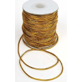 Gold metallic round elastic cord for tag