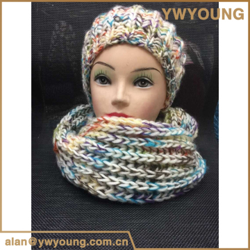 Acrylic reverse knitted scarf loop acrylic scarf