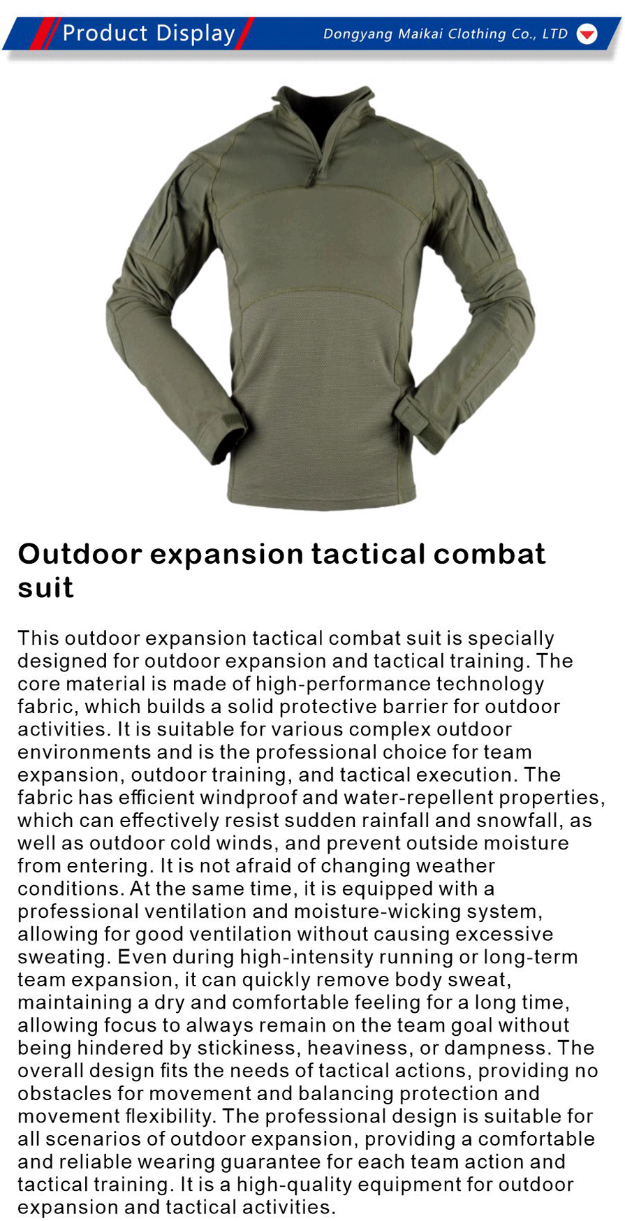 Military style outdoor tactical suit