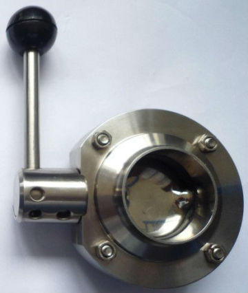 sanitary clamped butterfly valve