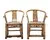 Chinese antique wooden armchair hand made furniture yellow high gloss color