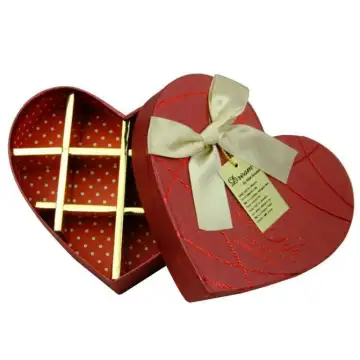 Red Color Chocolate Paperboard Box With Cardboard Divider