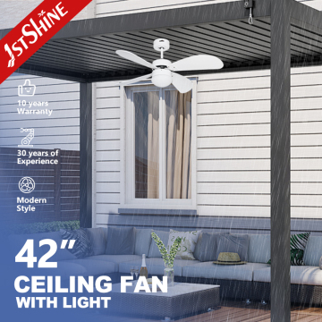 1stshine Ceiling Fan - Balcony and Outdoor Remote-Controlled, Waterproof Ceiling Fan with LED Light
